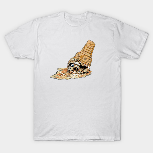 Vanilla Death Cone - Ice Cream Skull T-Shirt-TOZ